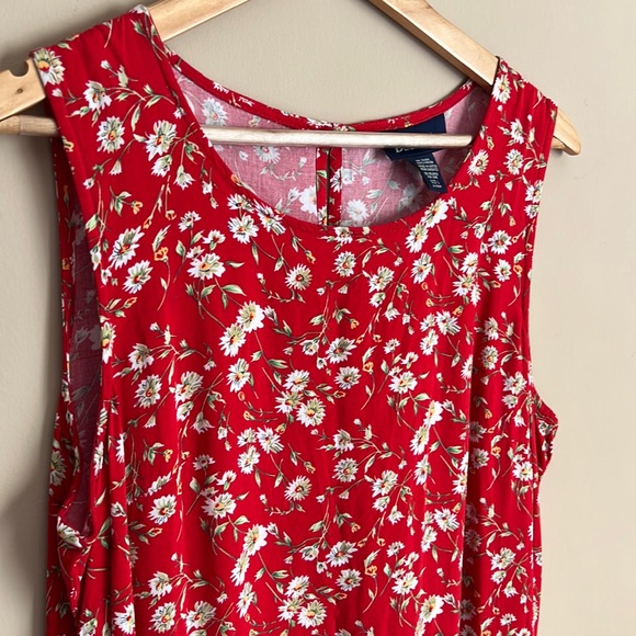 Vintage Sleeveless Red Summer Maxi Dress - Picture 3 of 7